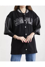 T-shirt Oversize Complex College - Czarny