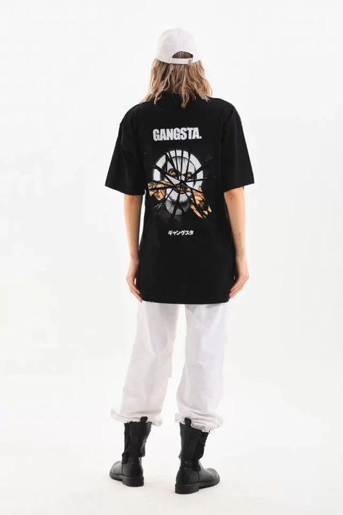 T-shirt Oversize Unisex Z Nadrukiem – Czarny