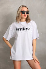 T-shirt Oversize Unisex Z Nadrukiem – Biały