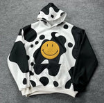 Bluza Z Kapturem Smiley Face - Czarna