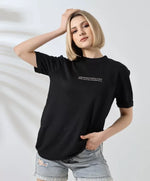 Czarny T-shirt Z Nadrukiem Unisex